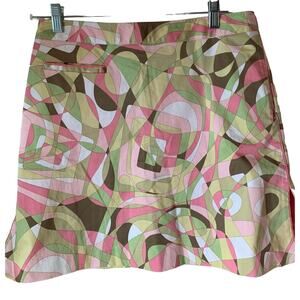 Sport Haley skort pinks and green retro print size 8 women's